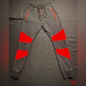 Nana Judy Jogger Pants Mens Size Small Black & Red Drawstring